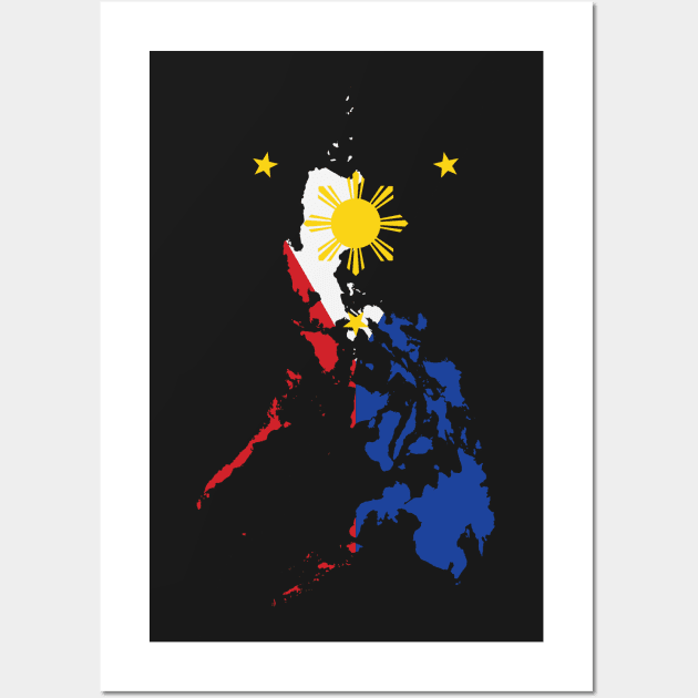 Filipino Map Philippines Flag Wall Art by BANWA